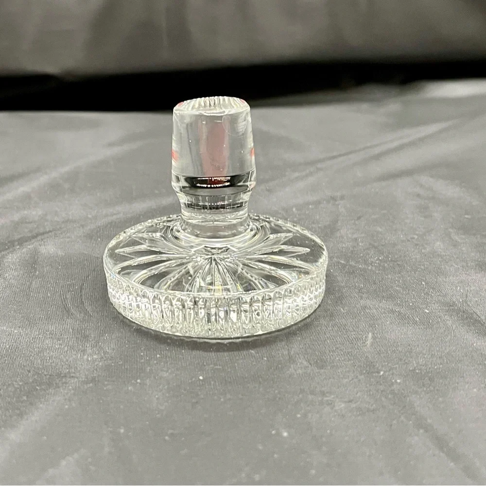 Vintage Crystal Stopper With Ornate Cut Design 2.5 Inch High